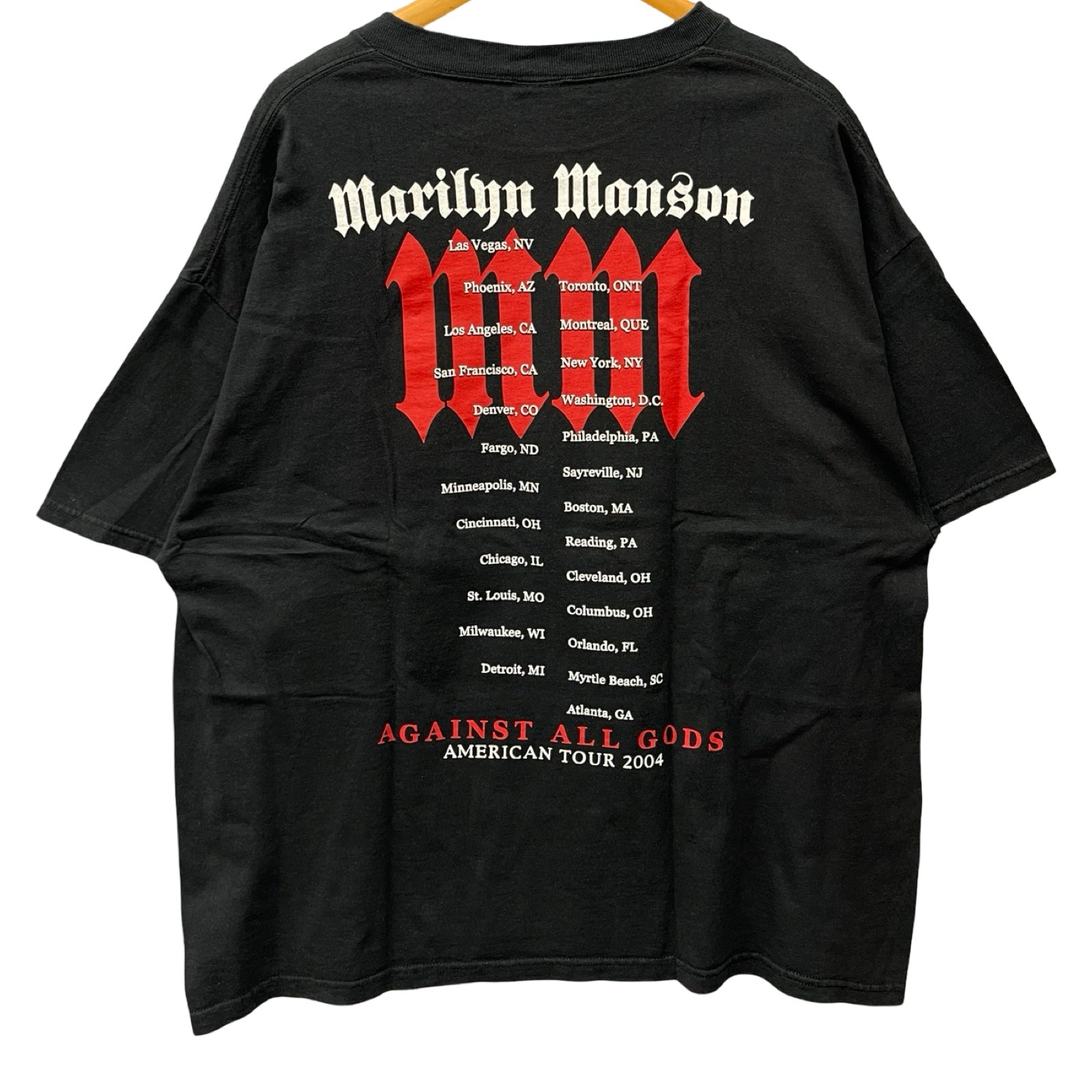 2004 Marilyn Manson Against All online Gods Tee