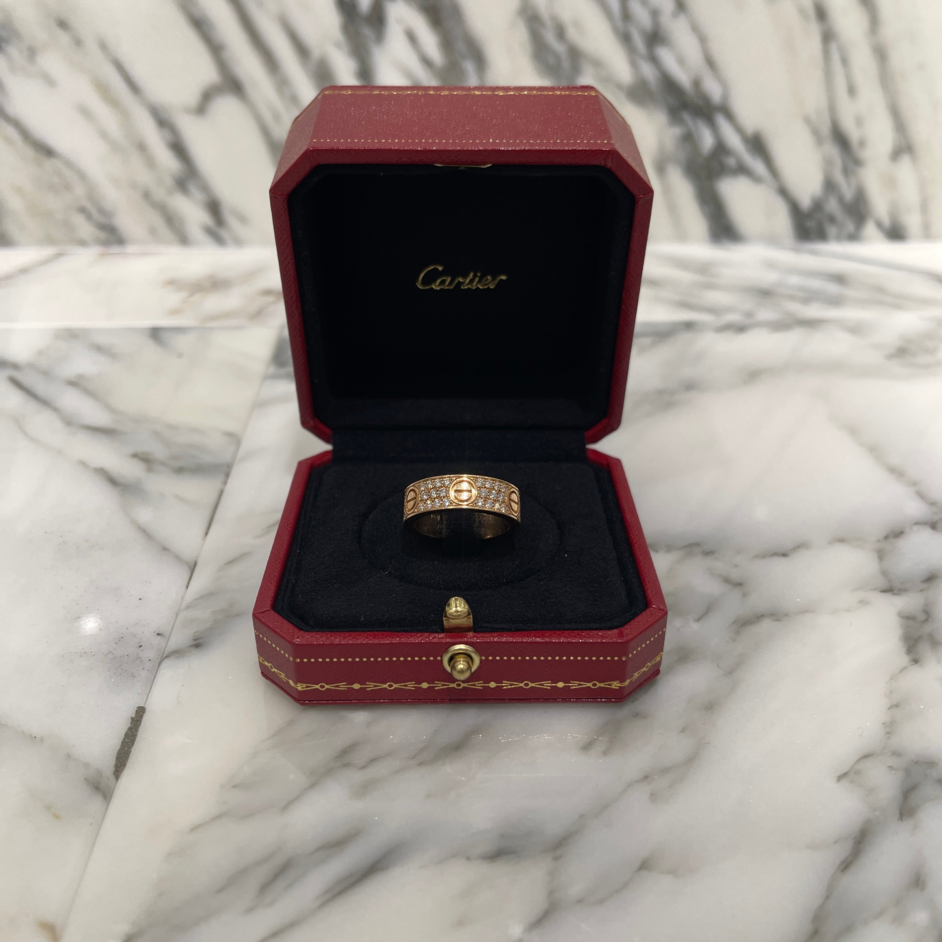 Cartier Love Ring B4087652 Pink Gold / Pave Diamond Au750 Size 14号 –  MEMENTOS ONLINE SHOP